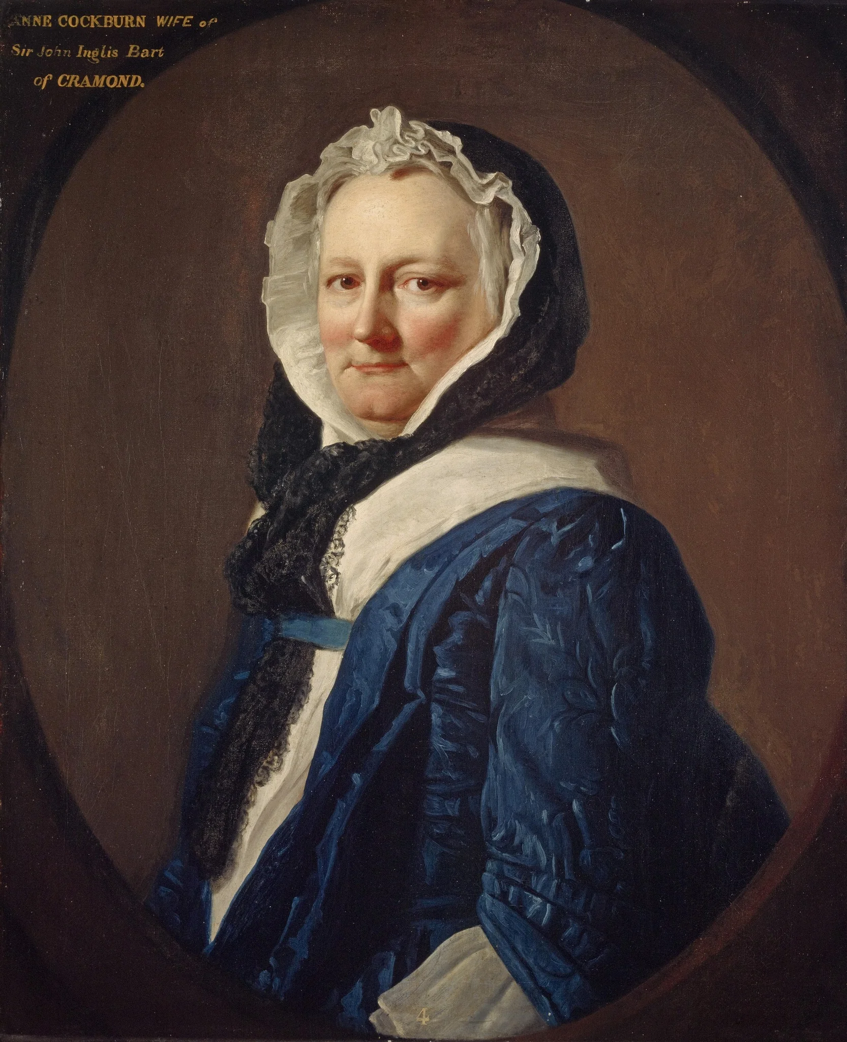 Anne Cockburn, Lady Inglis (died 1772), by Allan Ramsay, oil, 1747