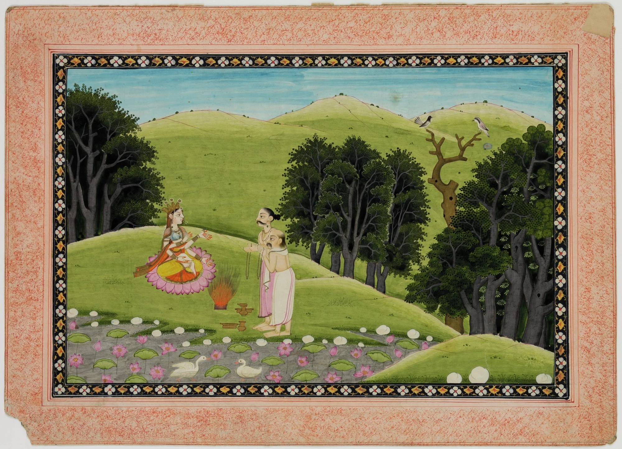 Lakshmi and Devotees, by Unknown, unspecified, 1800