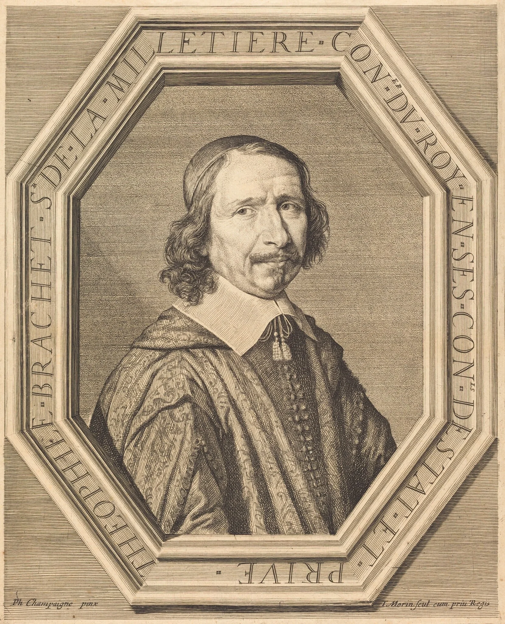 Theophile Brachet de la Milletiere, by Jean Morin, ink, 1625