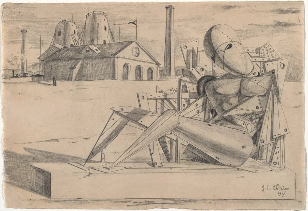 Untitled, by Giorgio de Chirico, graphite, 1917