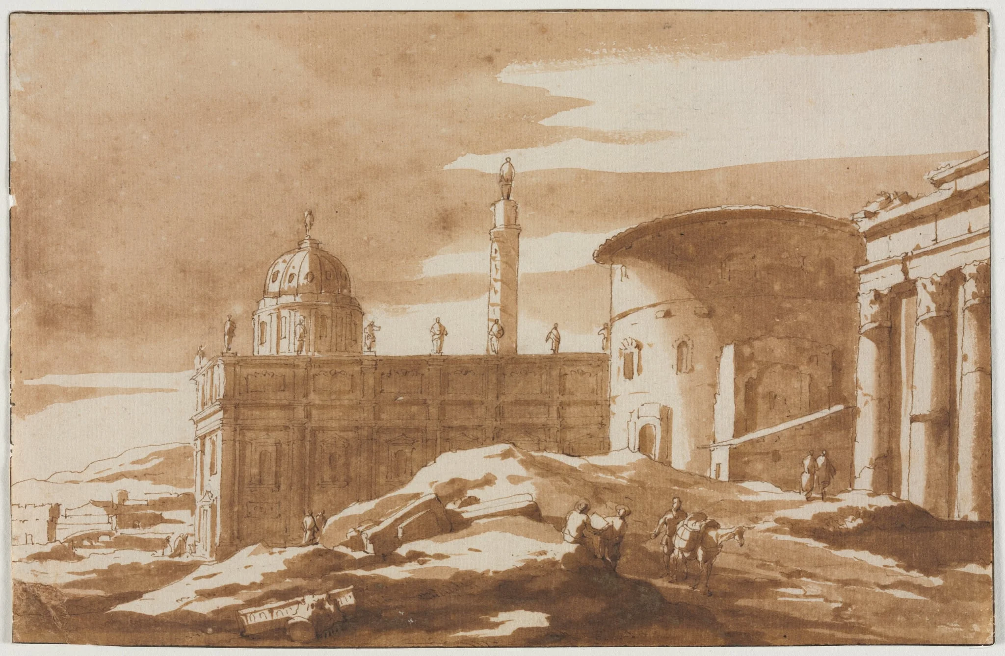View of Ancient Buildings, by Jacob van der Ulft, 1674