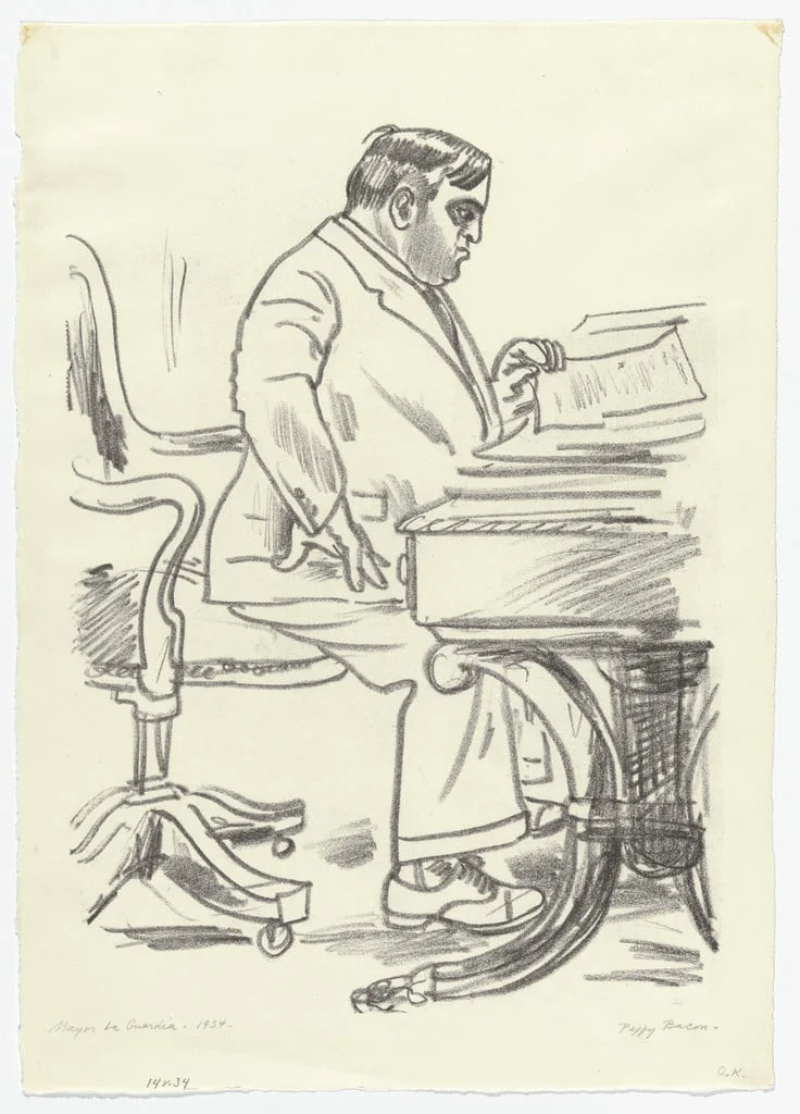 Untitled, by Peggy Bacon, ink, 1934