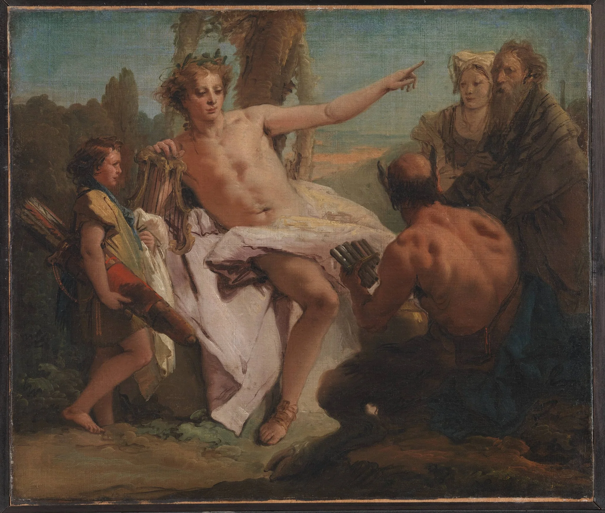 Apollo and Marsyas, by Unknown, 1757