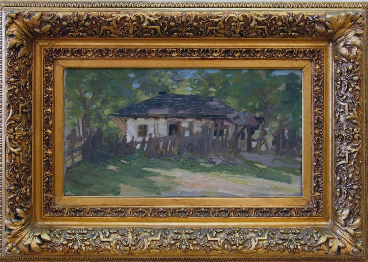 Casă la marginea satului, by Nicolae Grigorescu, 1882