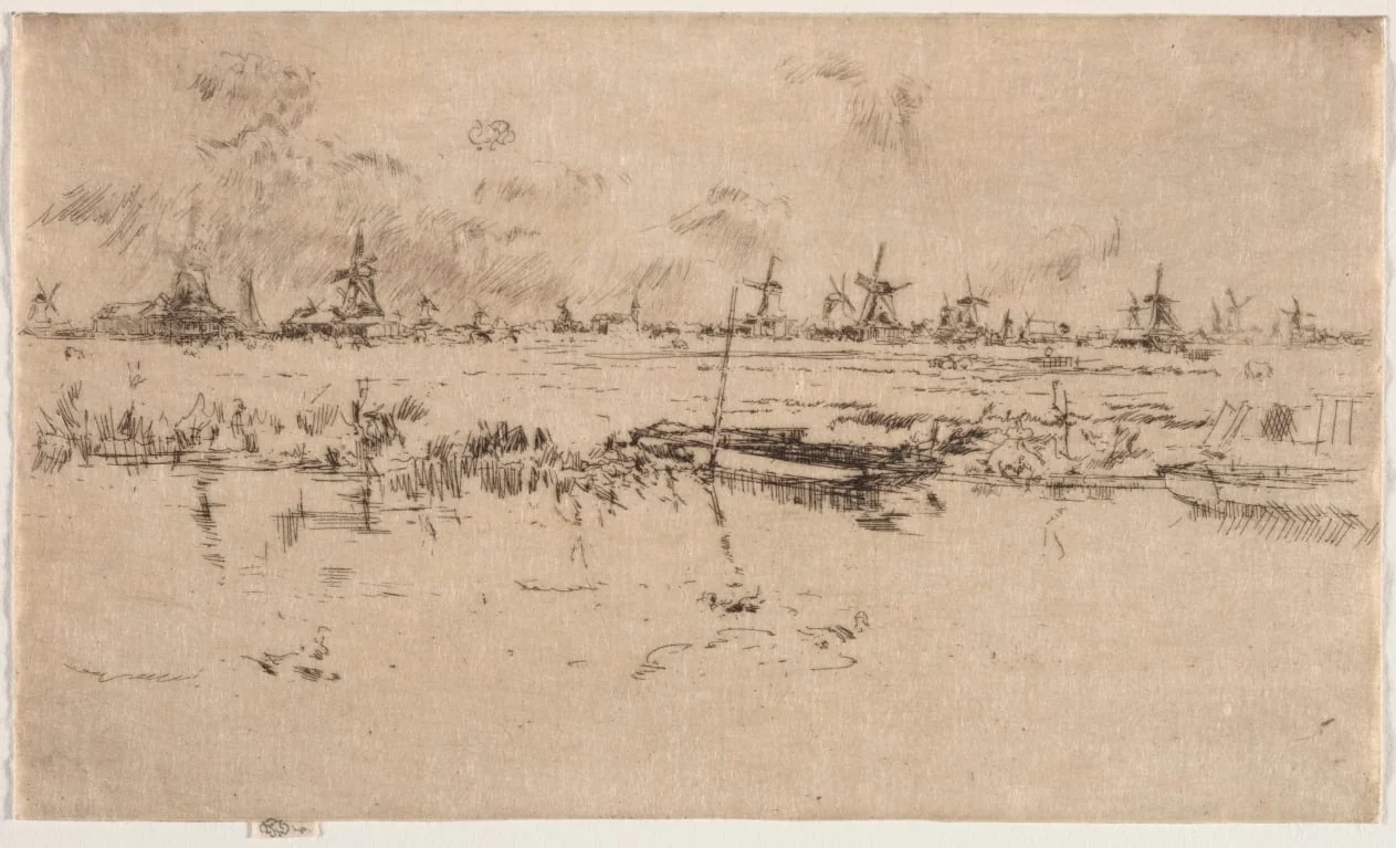 Zaandam, by James McNeill Whistler, 1889
