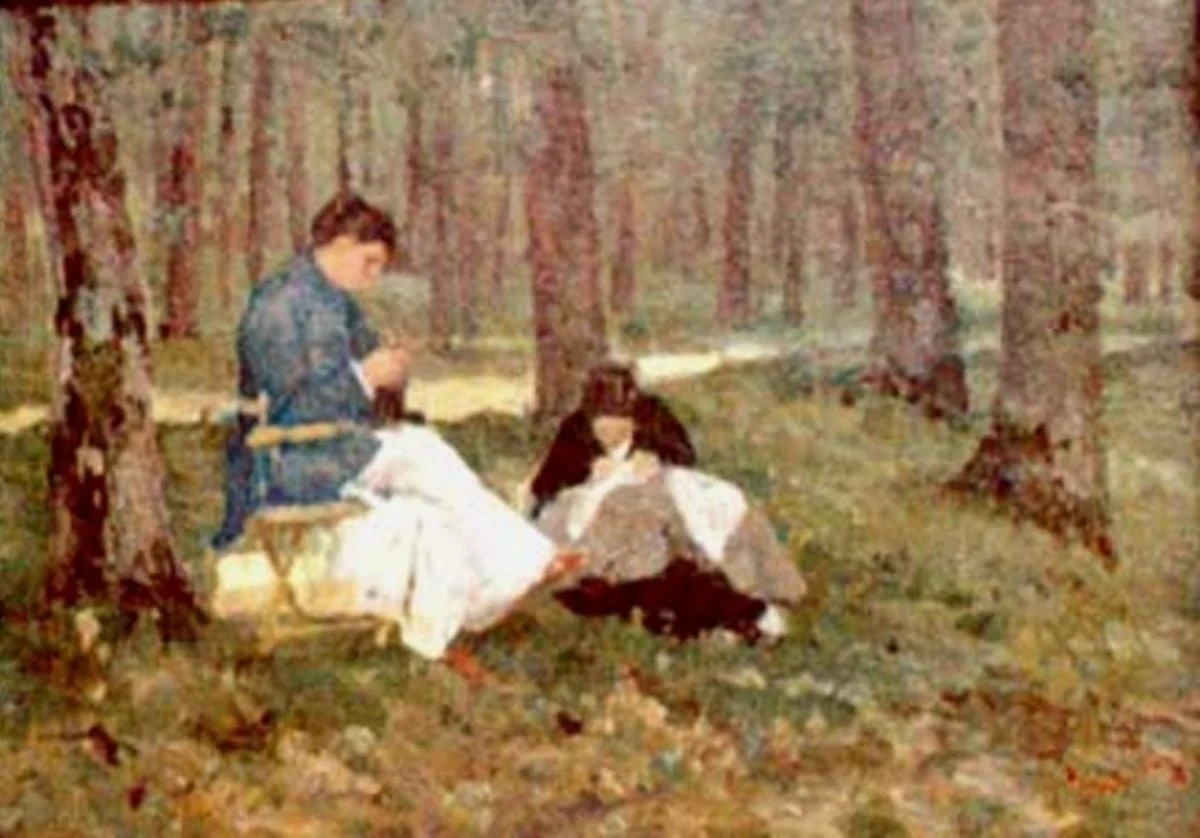 Cusătorese, by Ion Andreescu, unspecified, 1876