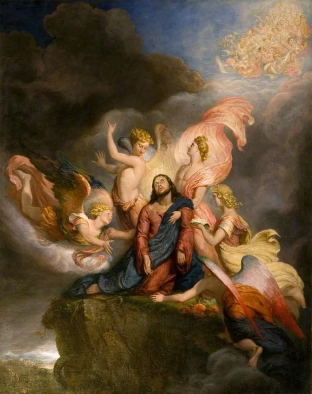 The Angels Ministering to Christ, by George Hayter, oil, 1848