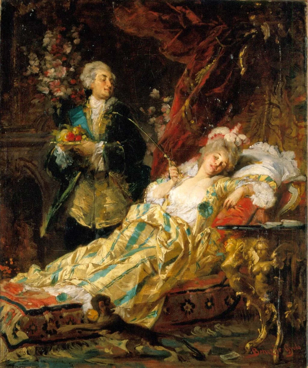Louis XV and Madame Dubarry, by Gyula Benczúr, oil, 1874