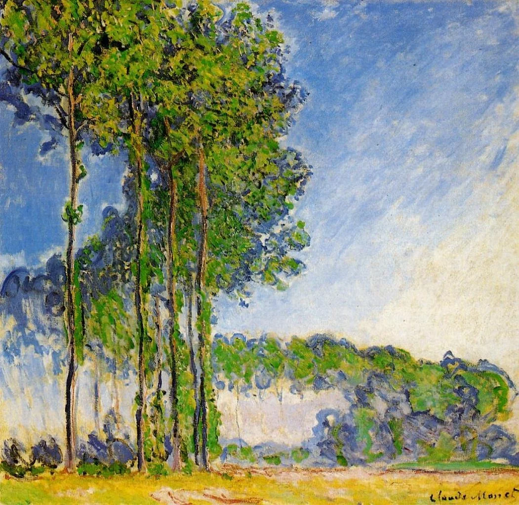 Les Peupliers, by Claude Monet, oil, 1896
