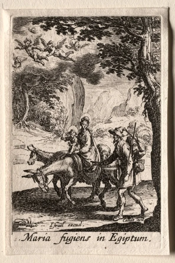 The Life of the Virgin:  The Flight into Egypt, by Jacques Callot, 1634