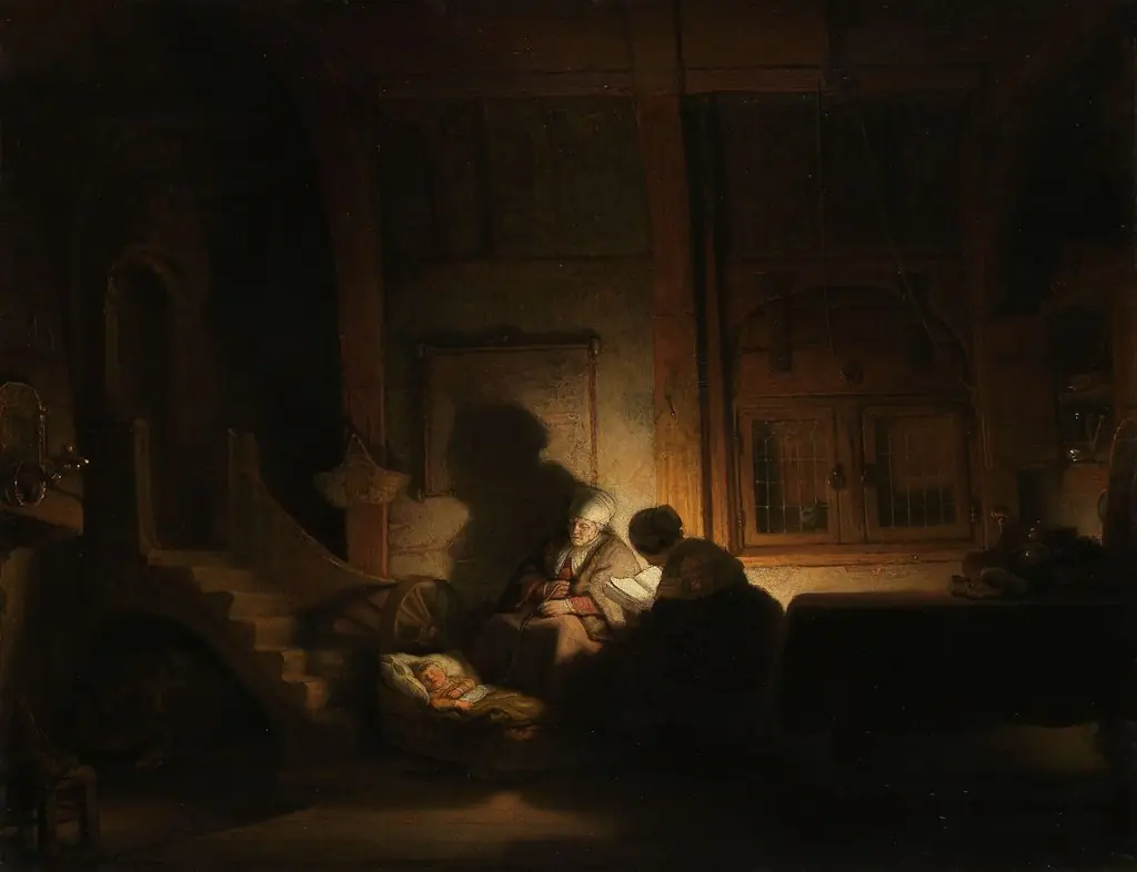 The holy family at night