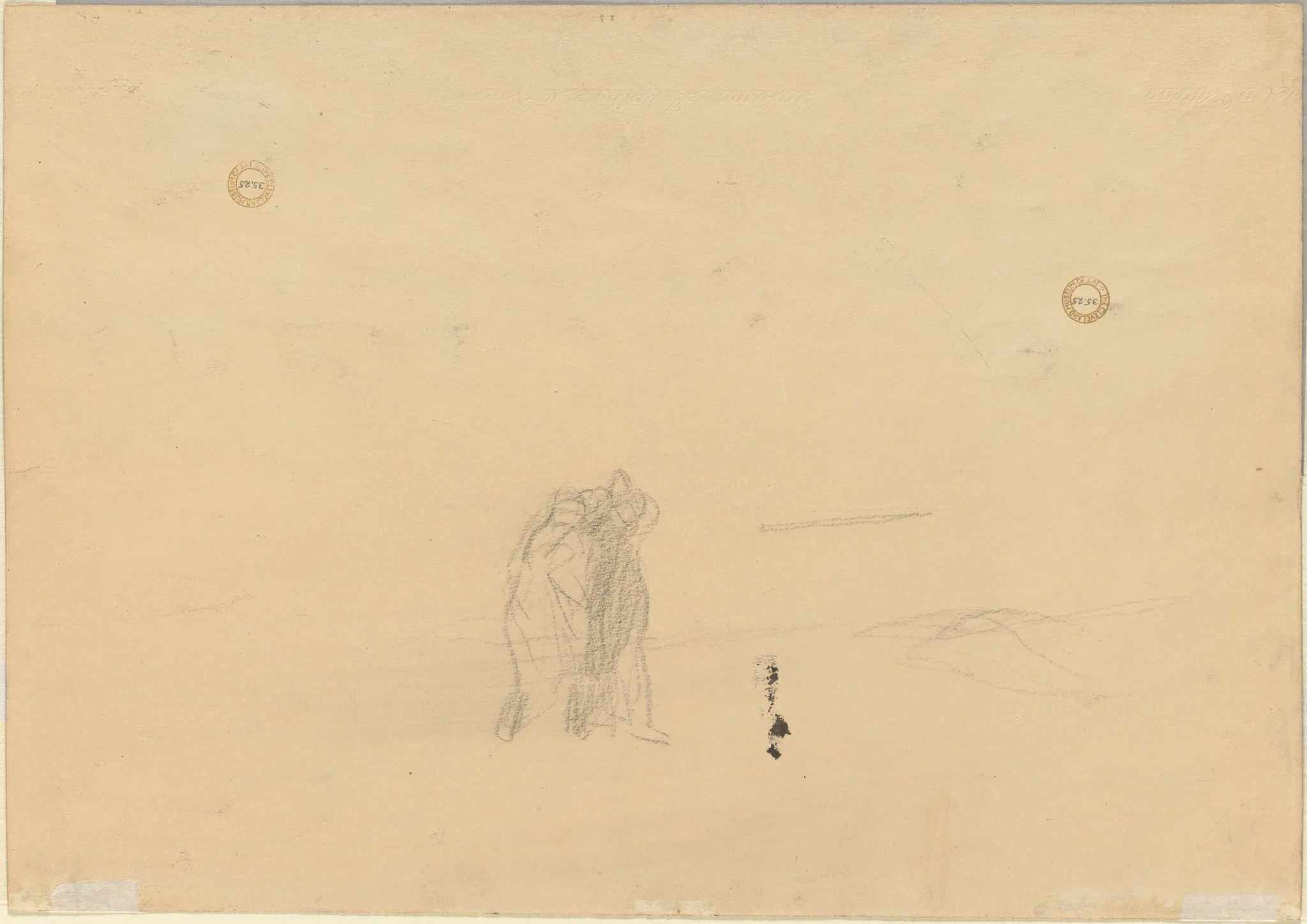 Figures in a Landscape (verso), by Jean-Louis Forain, 1919