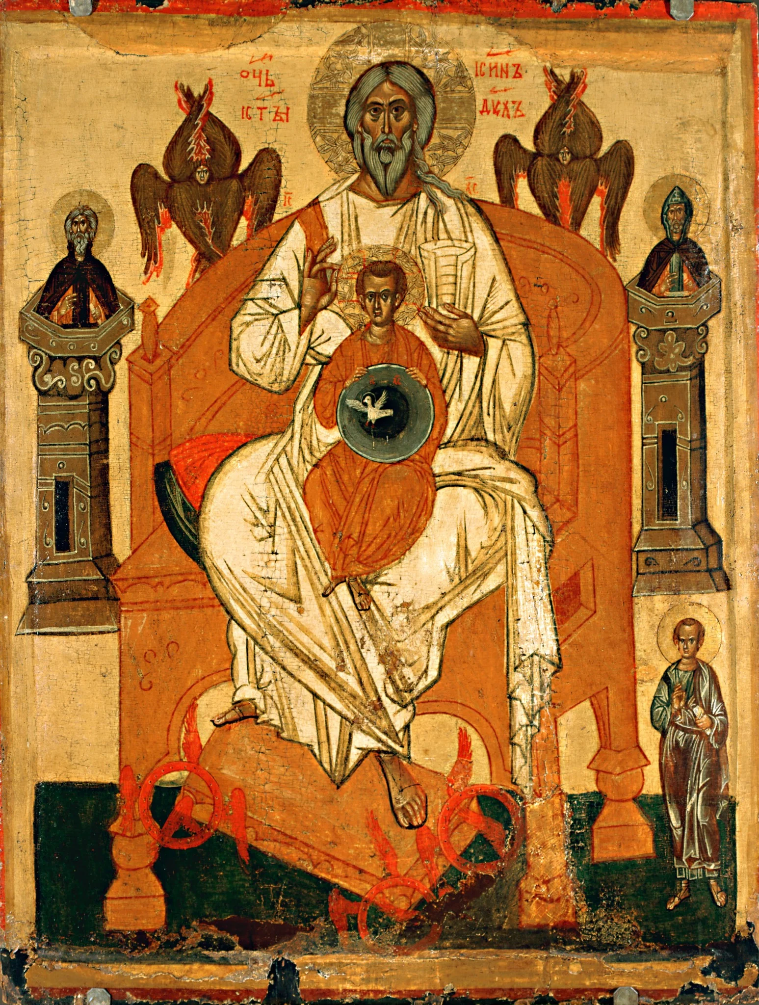 Trinity with the Saints, by Unknown, tempera, 1400