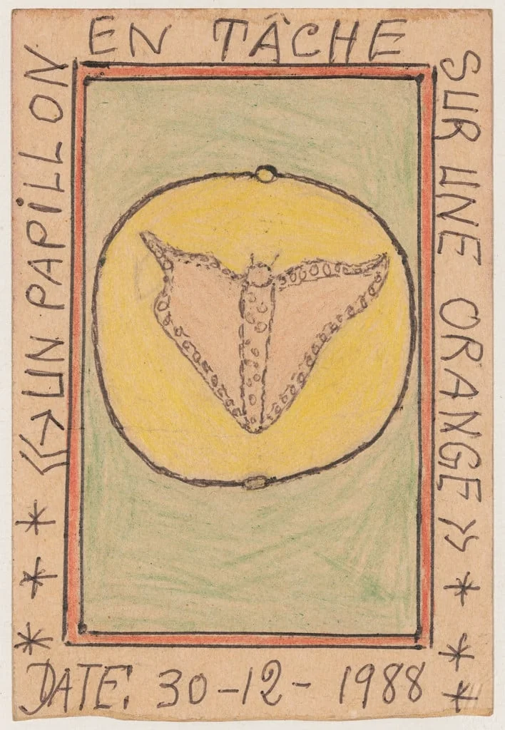 Untitled, by Frédéric Bruly Bouabré, graphite, 1988