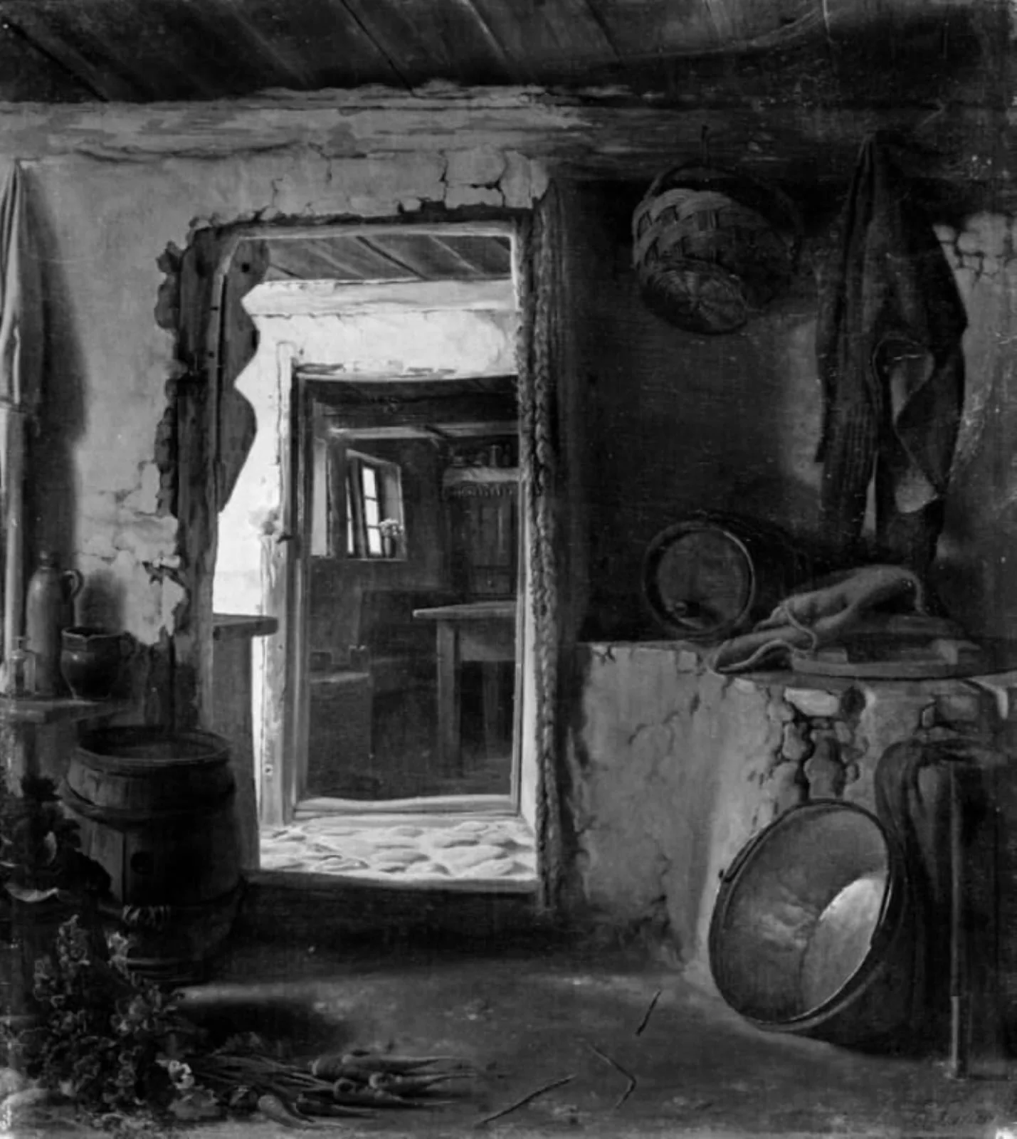 Et bryggers i en bondegård, by Unknown, 1861