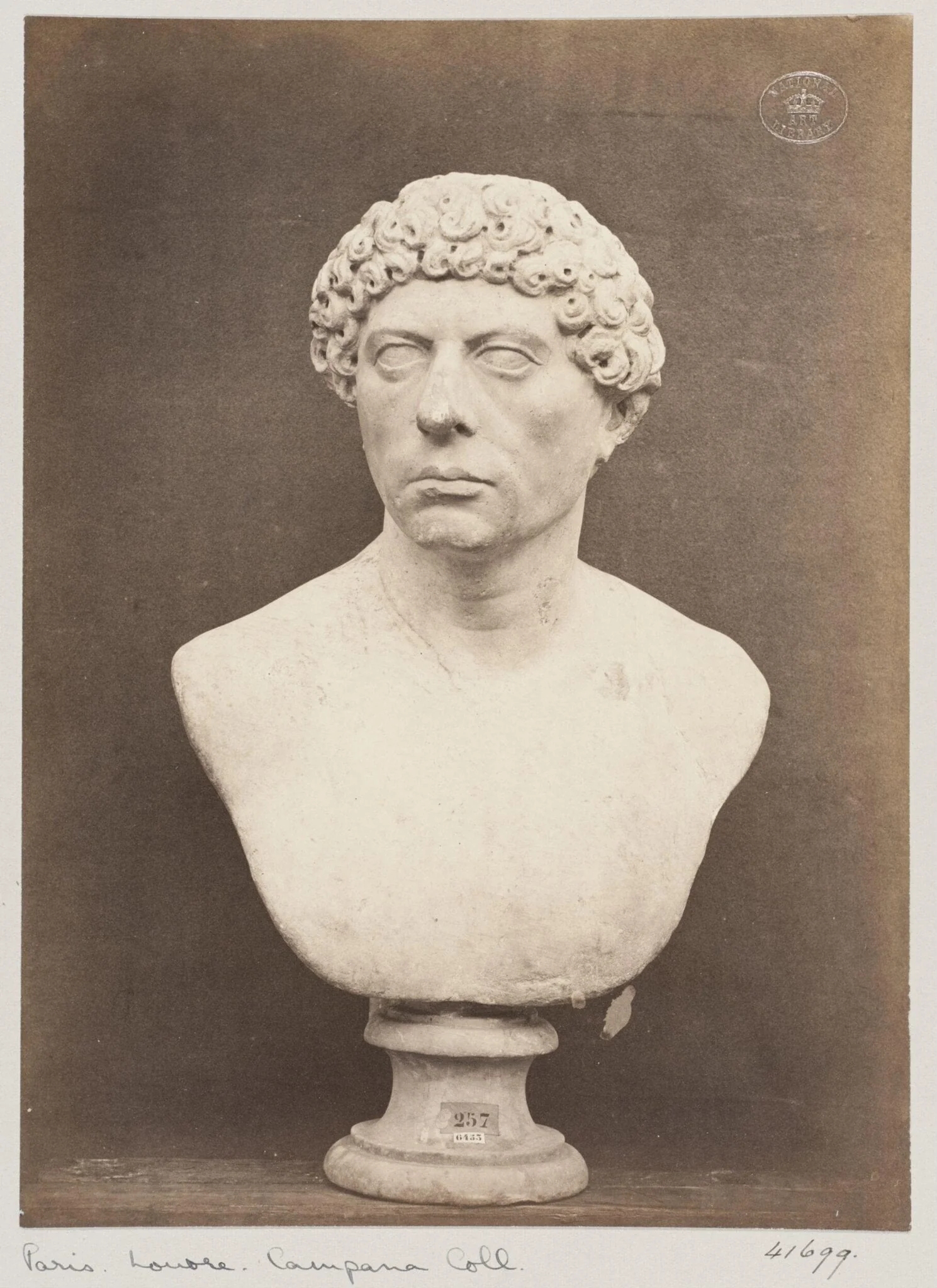 Marble bust, by Louise Laffon, photographic, 1864