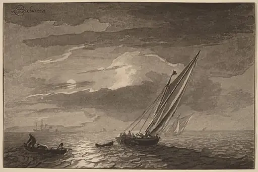 Seascape with Full Moon