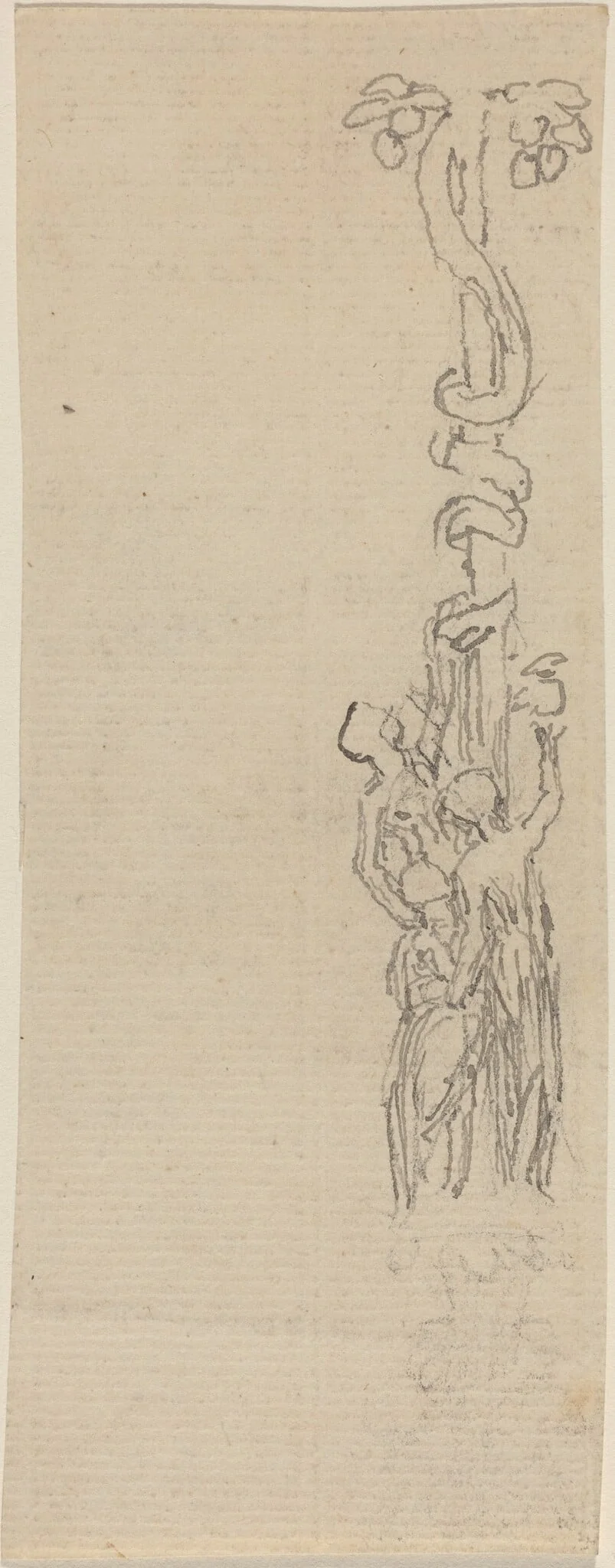 Design for a Candelabrum Representing the Three Graces Gathering the Apples of Hesper, by John Flaxman, graphite, 1816