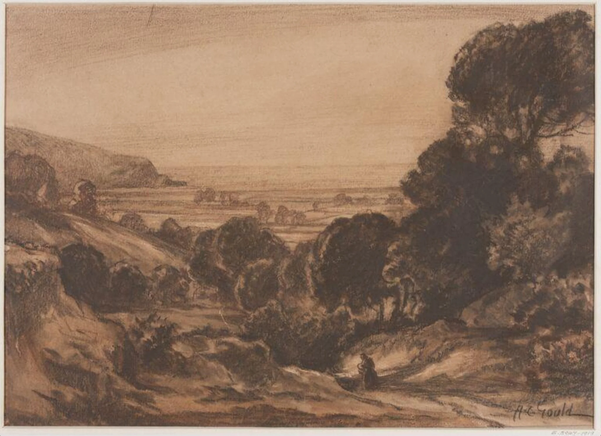The Vale of Porlock, Somerset, by A. Carruthers Gould, 1870