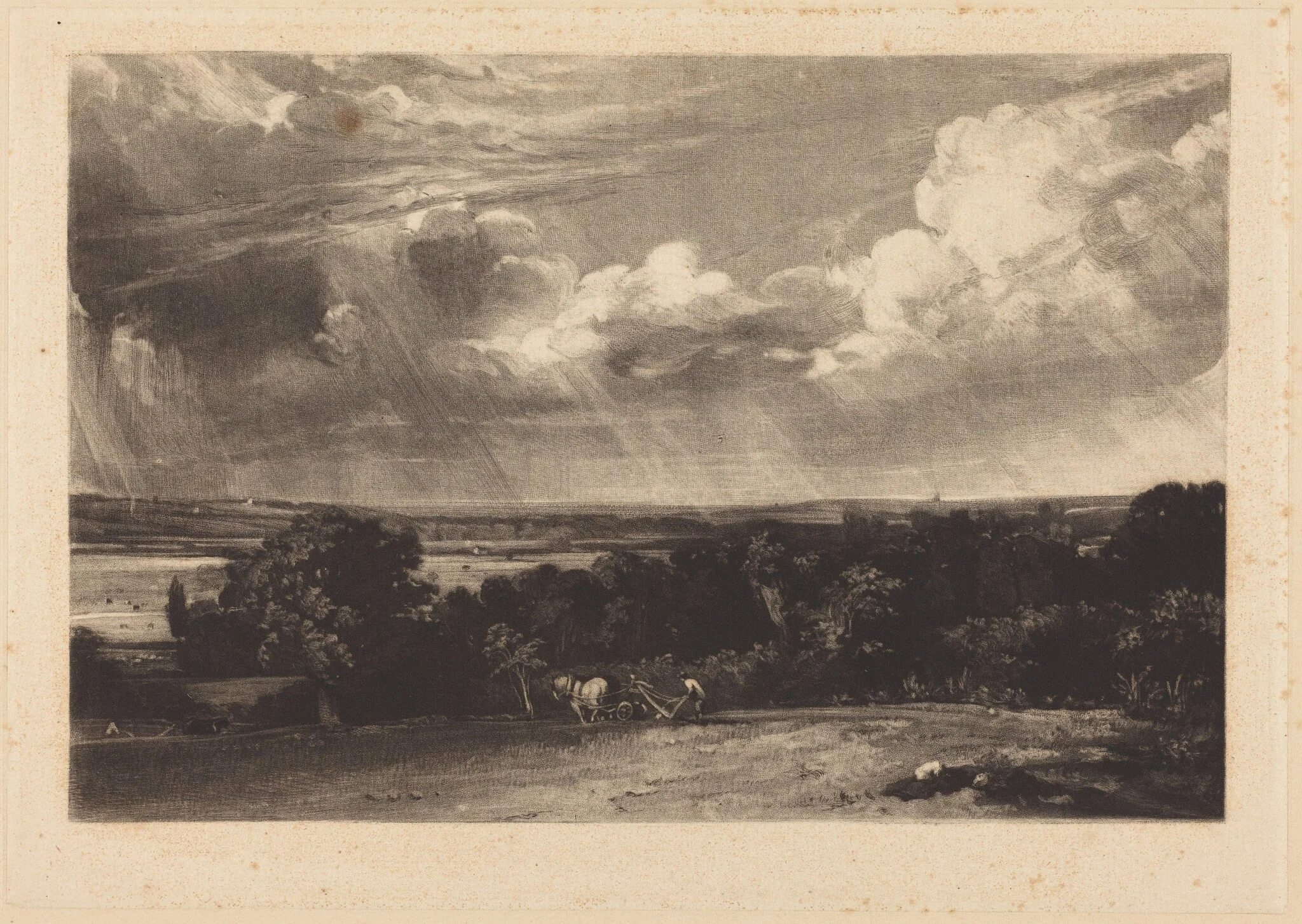 A Summerland, by David Lucas, ink, 1829