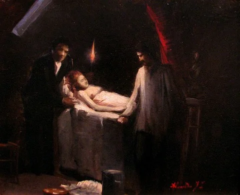 The sculptor (Resurrection), by José Ferraz de Almeida Júnior, oil, 1850