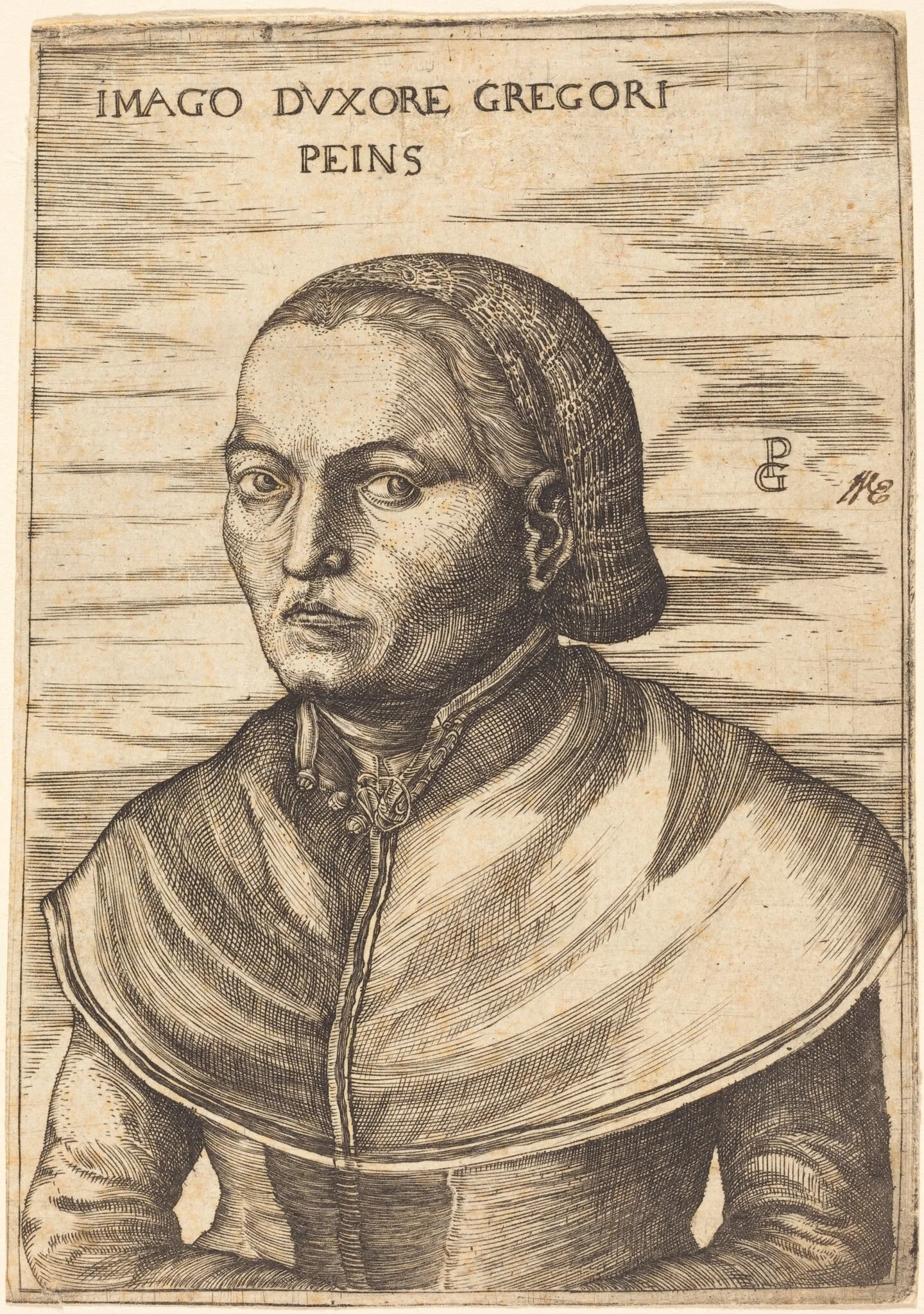 Wife of Georg Pencz, by Georg Pencz, ink, 1525