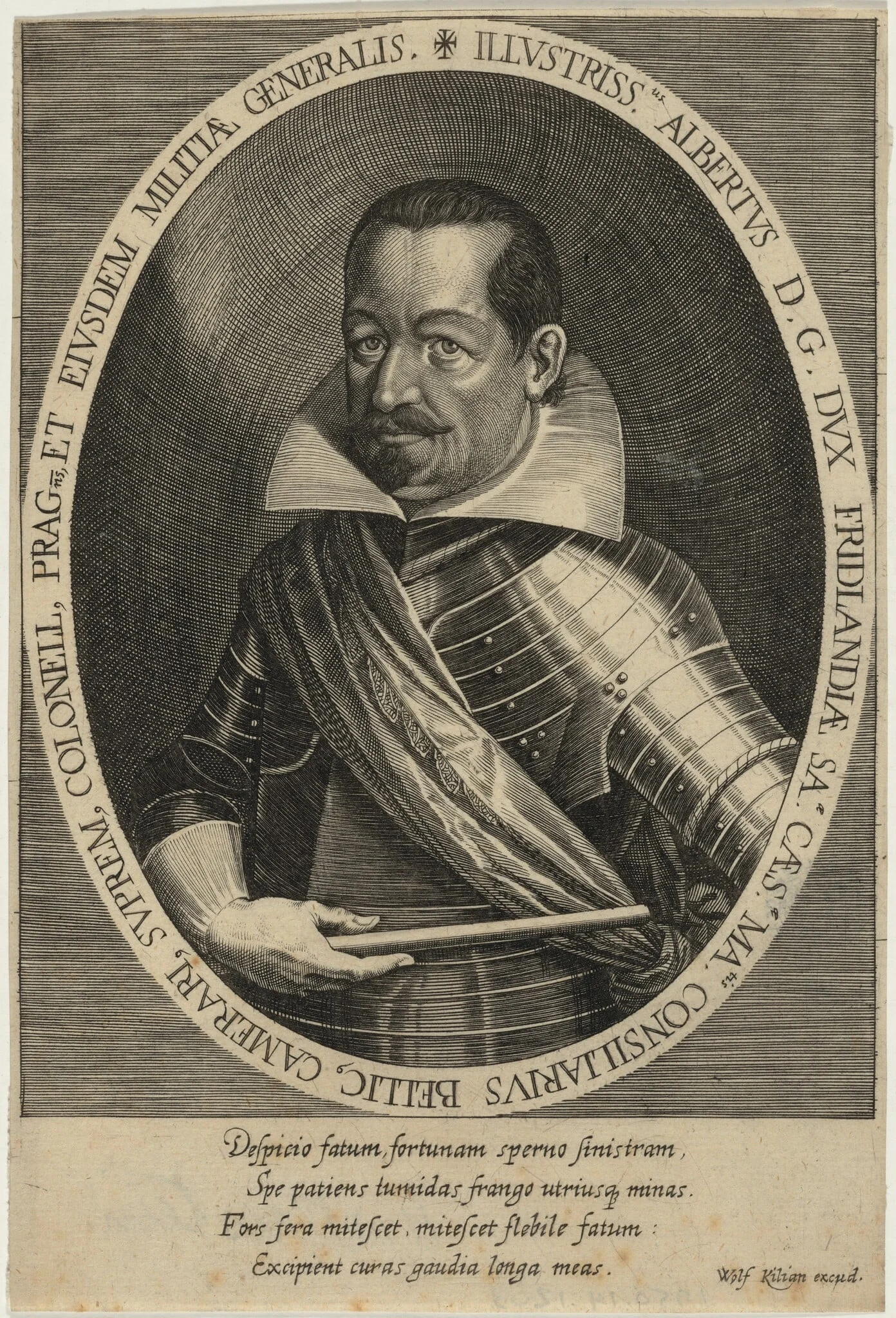 Albrecht Wenzel Euscbius von Wallenstein, by Wolfgang Philipp Kilian, ink, 1693