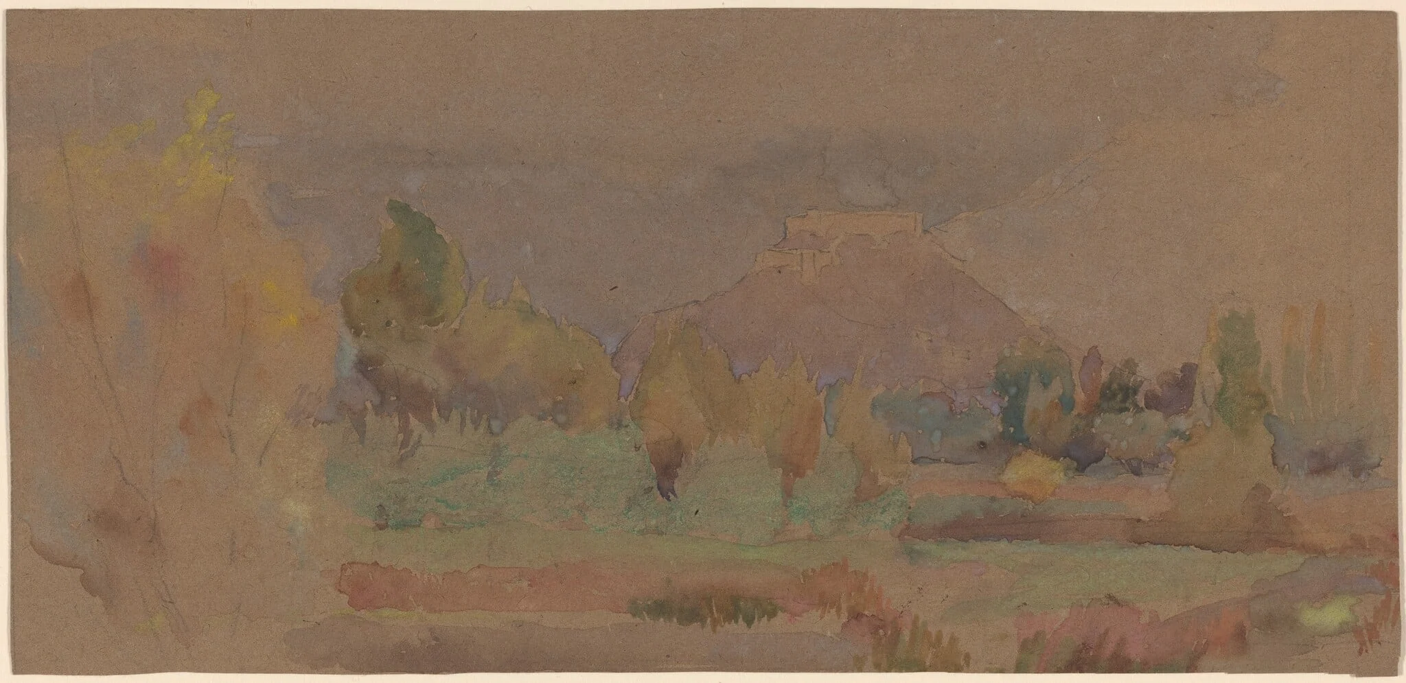 The Fort, Srinagar, by Maxwell Balfour, gouache, 1896