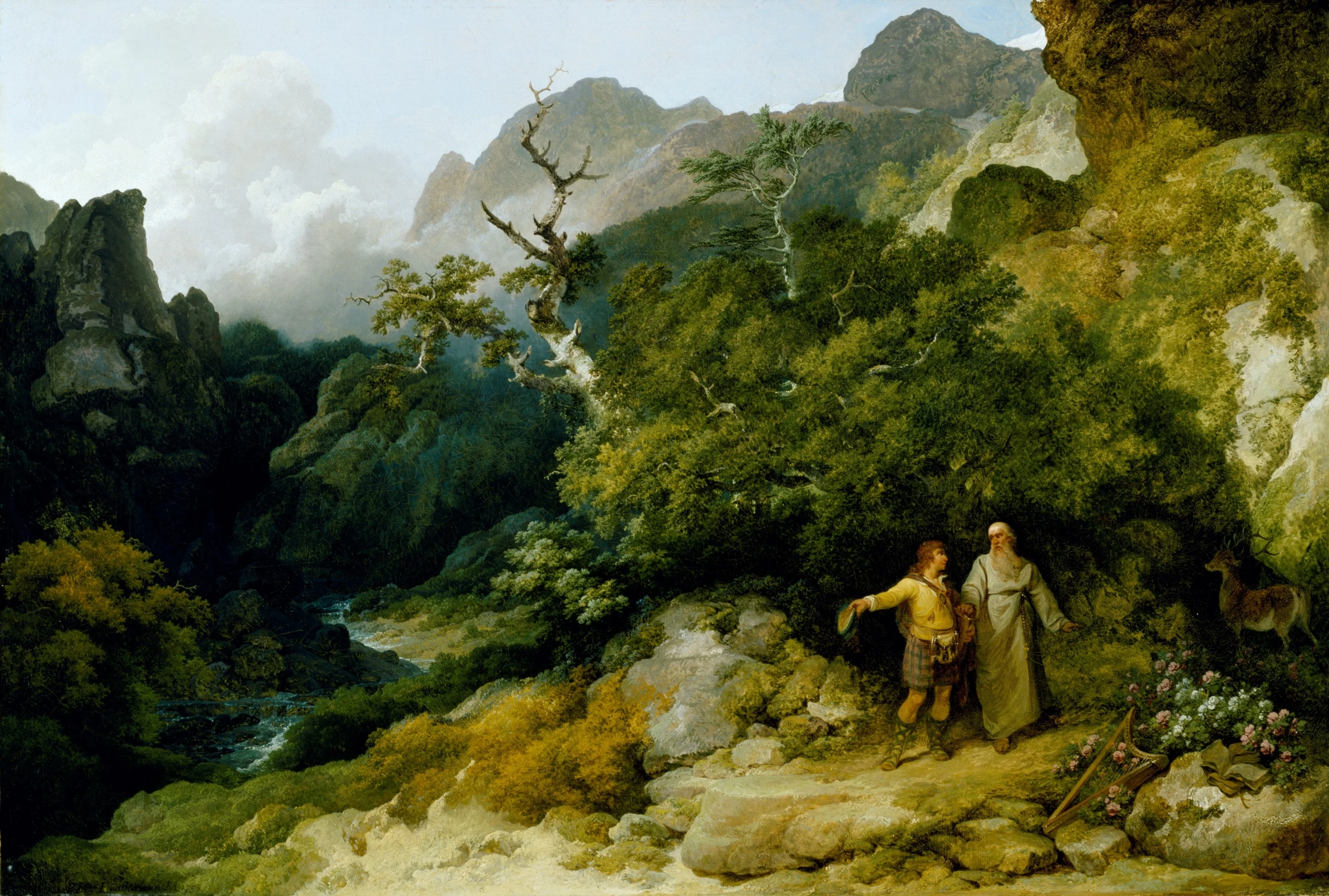 The Hermit, by Philip James de Loutherbourg, oil, 1800