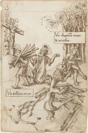 "Help Him Who Takes up His Burden, Not Him Who Lays It down" [fol. 31 recto]