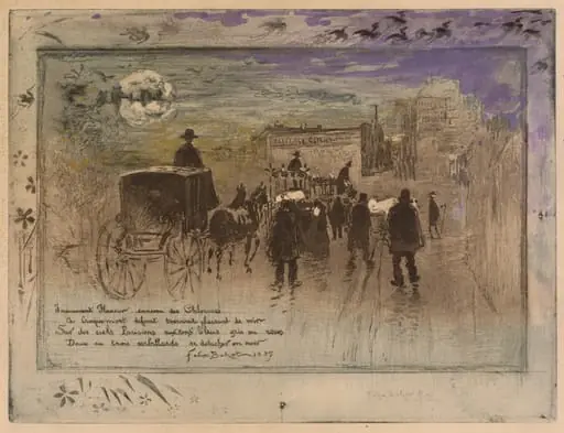 Funeral Procession on the Boulevard de Clichy