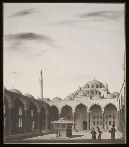 View of the Courtyard of the Fatih Mehmet Camii