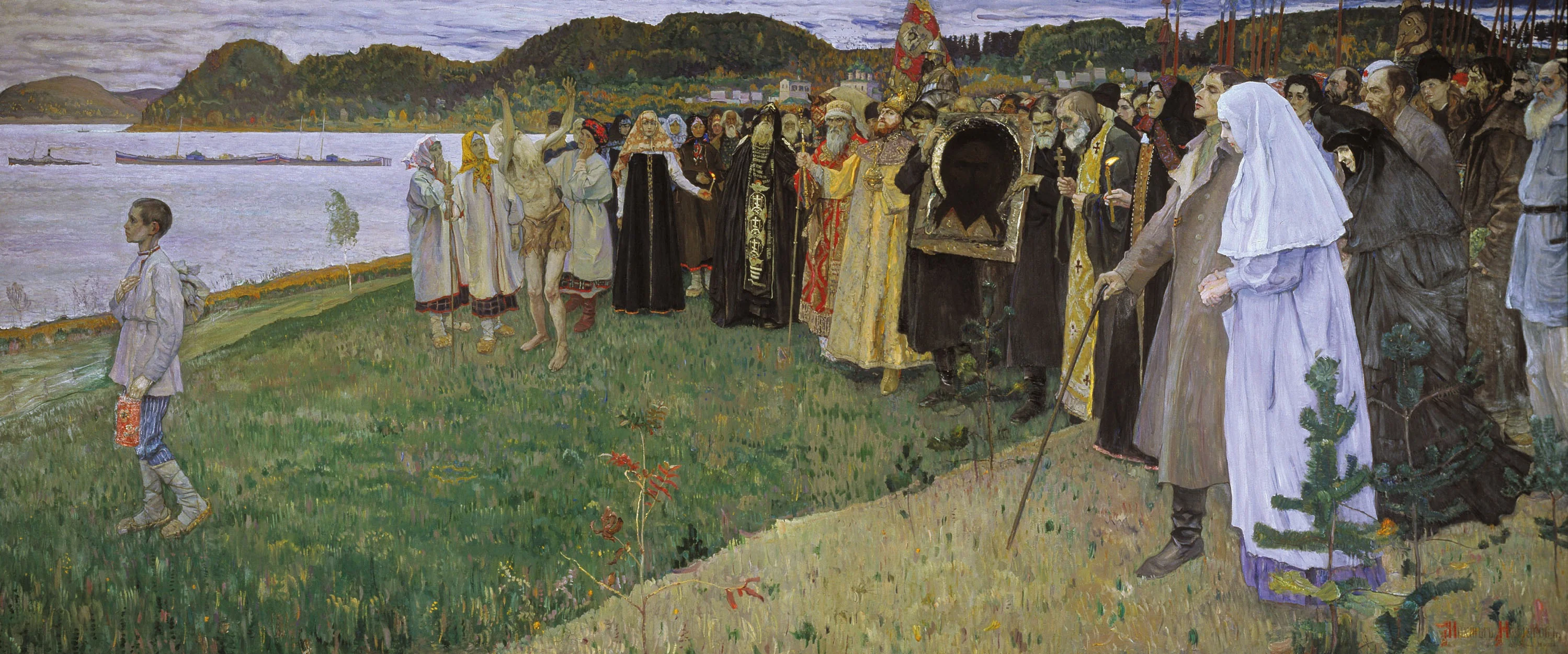 In Russia. Soul of the people., by Mikhail Nesterov, oil, 1914