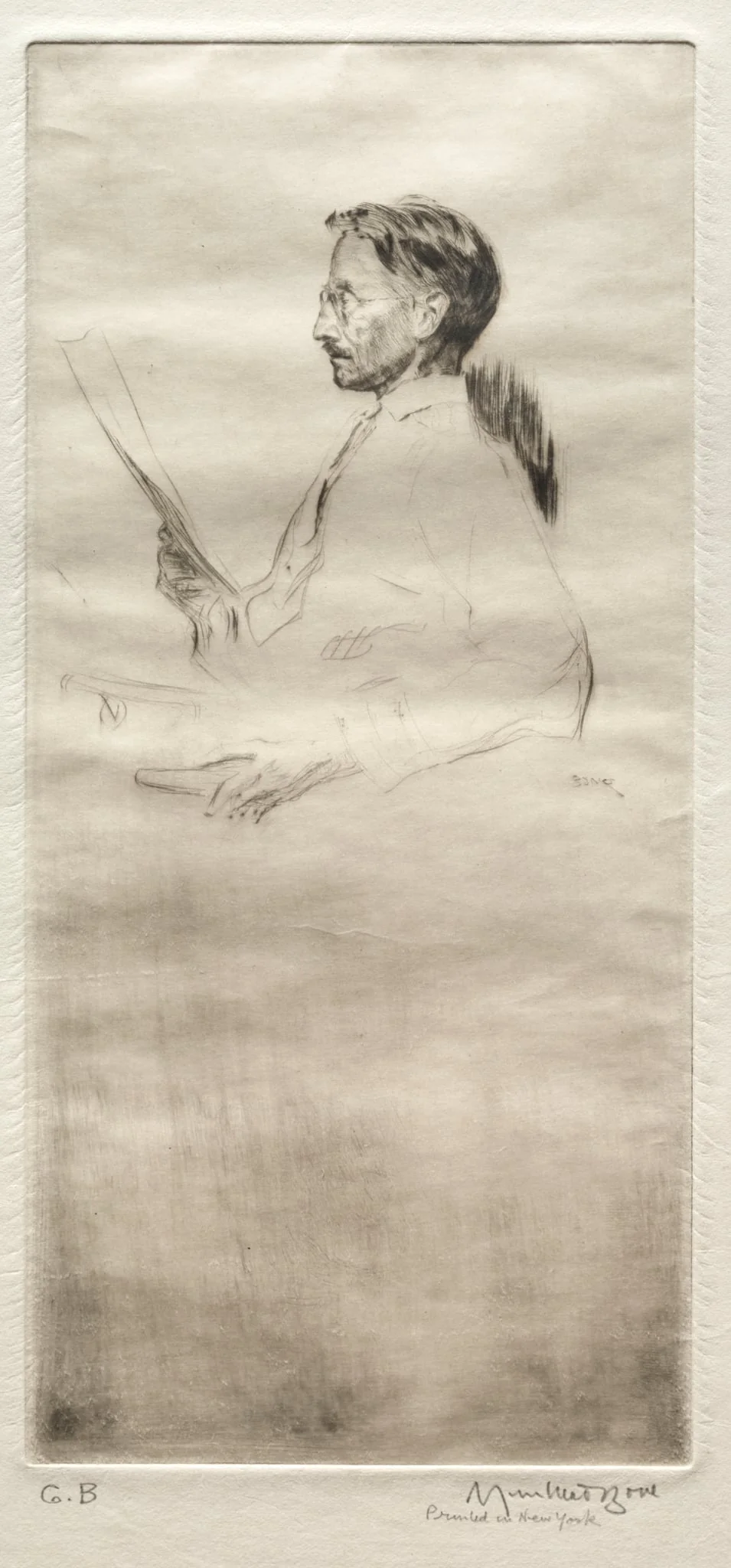 Frank Weitenkampf, by Muirhead Bone, 1924