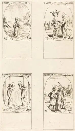 St. Thecla; St. Linus; Sts. Andochius and Thyrsus; St. Cleophas