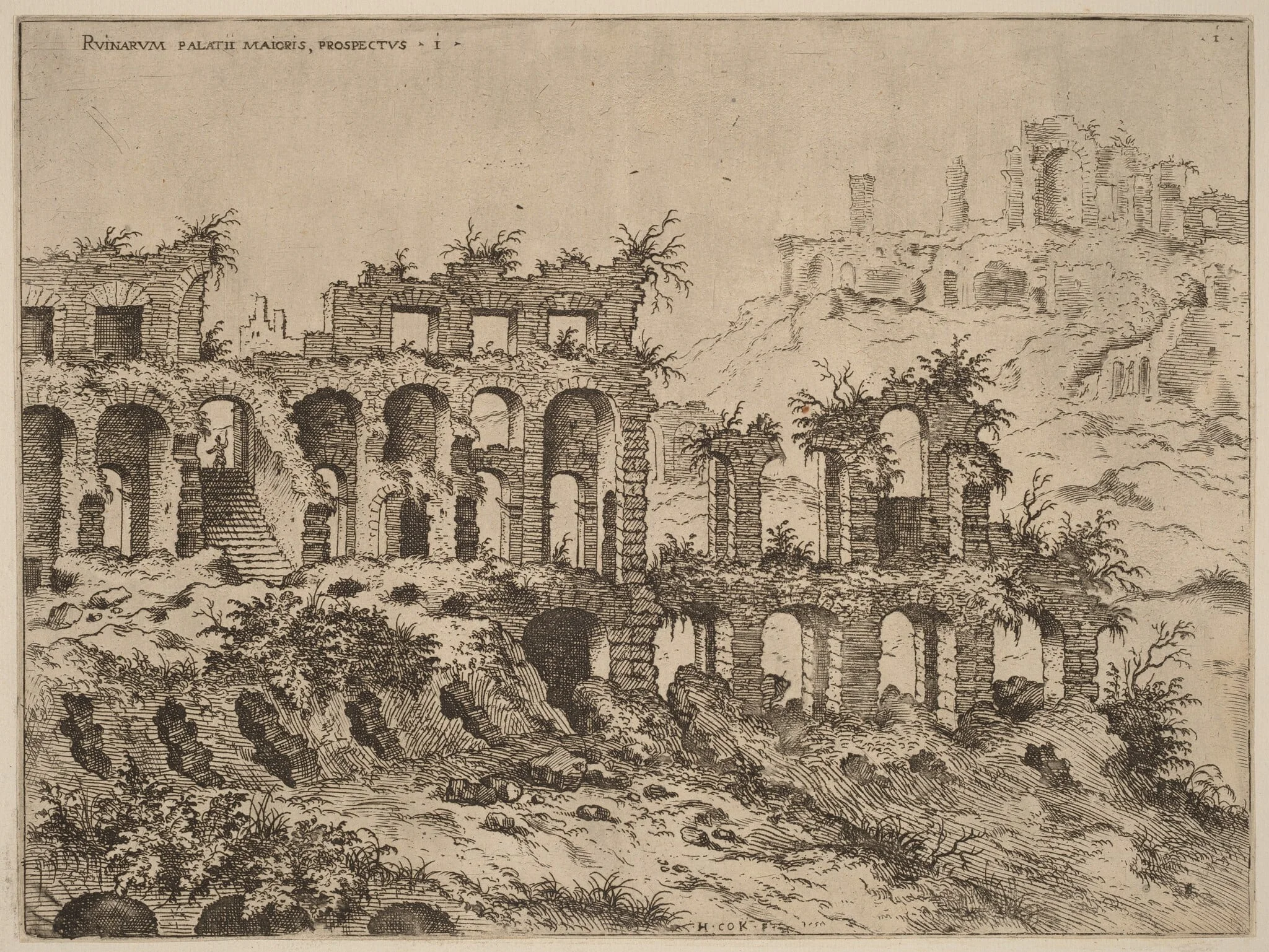 View of the Colosseum with the Palatine in the Background