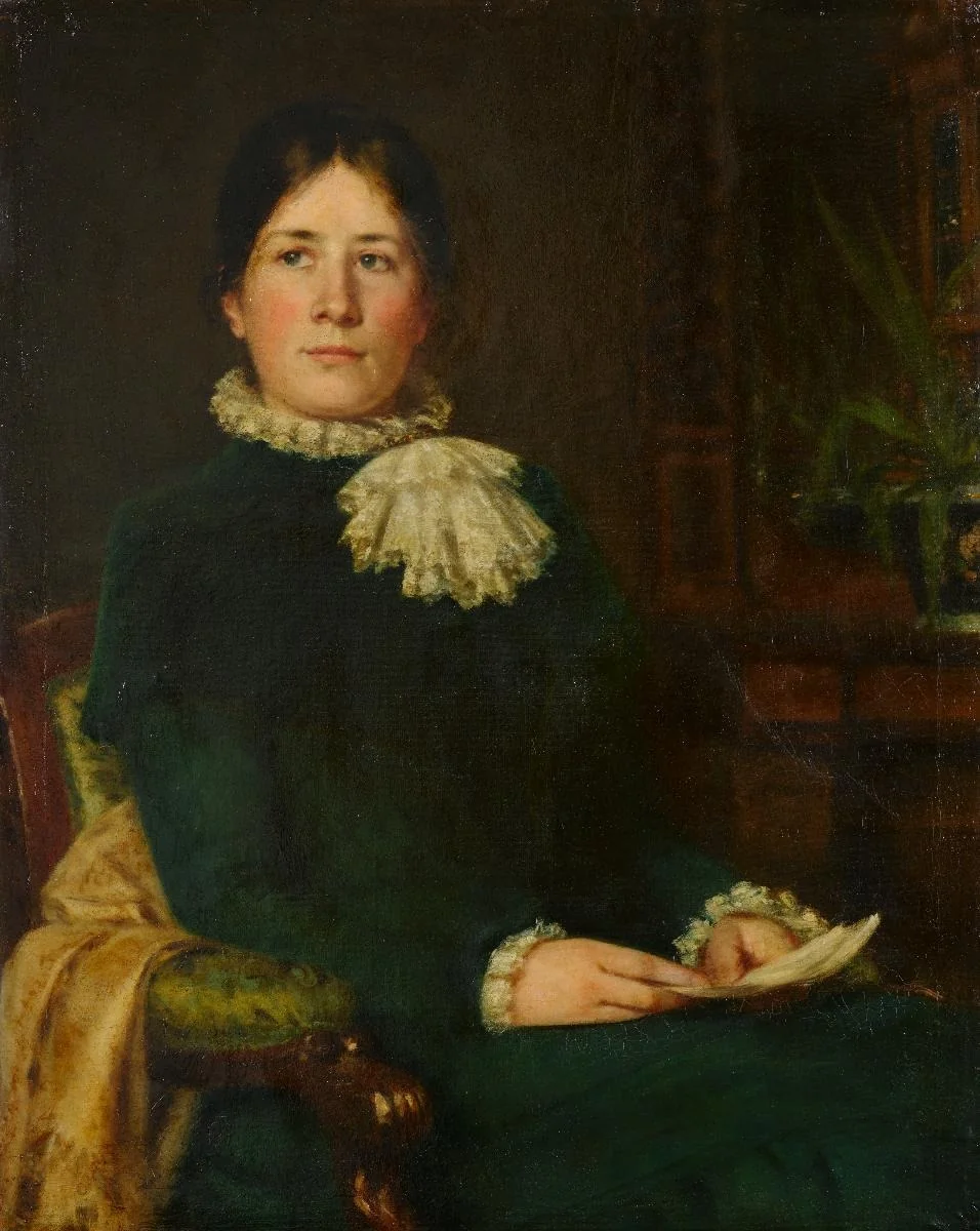 Bildnis Marie Meyer-Bindschedler, by Emma Bindschaedler, oil