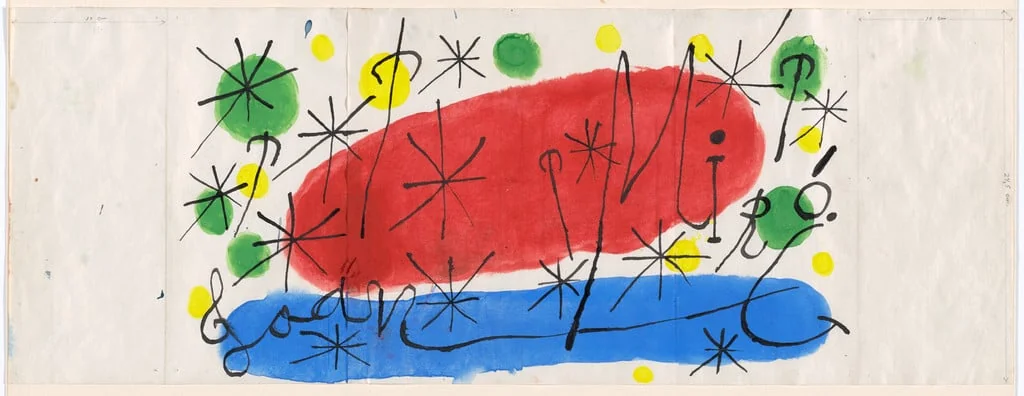 Untitled, by Joan Miró, watercolor, 1958