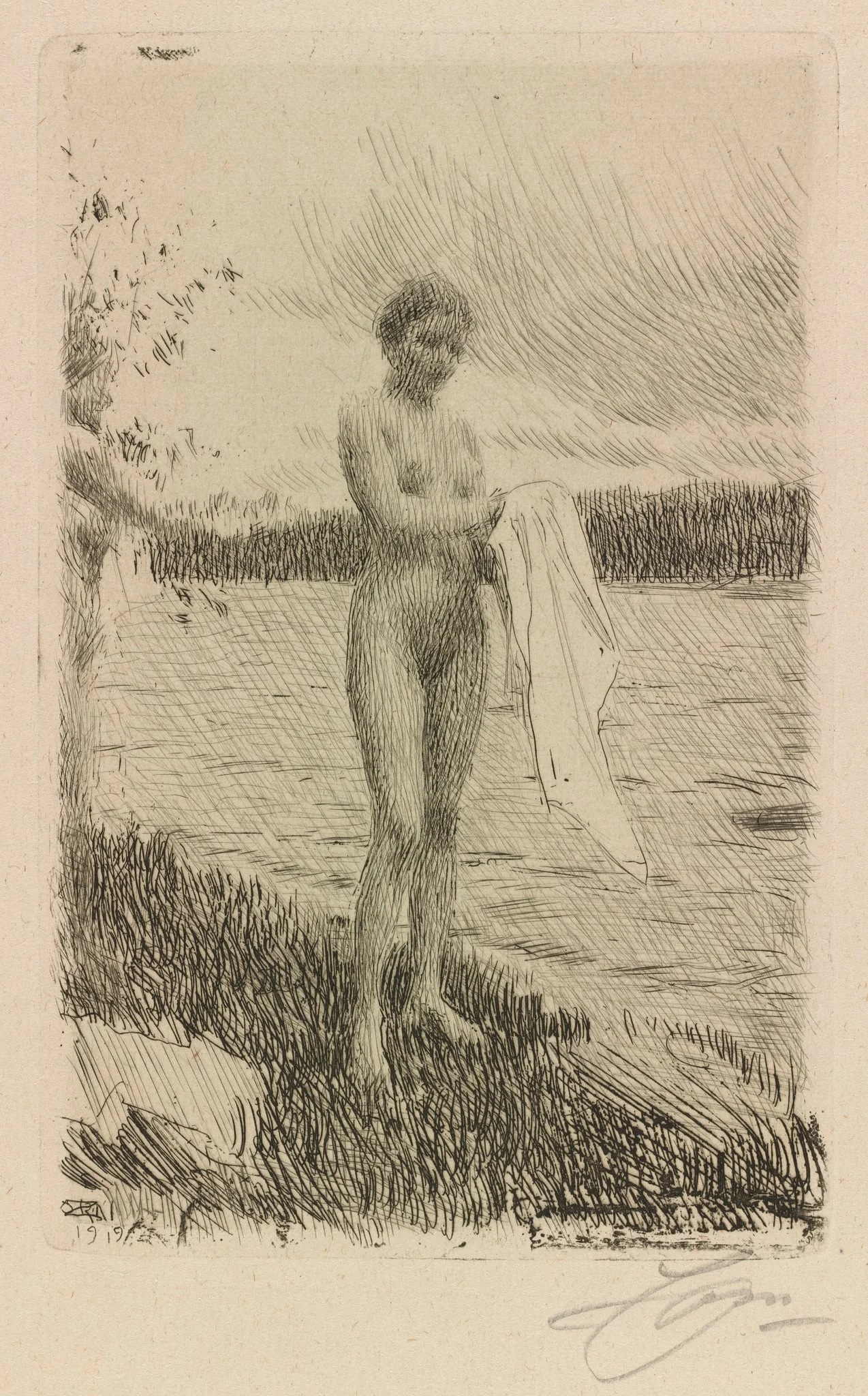 Dal River, by Anders Zorn, 1919
