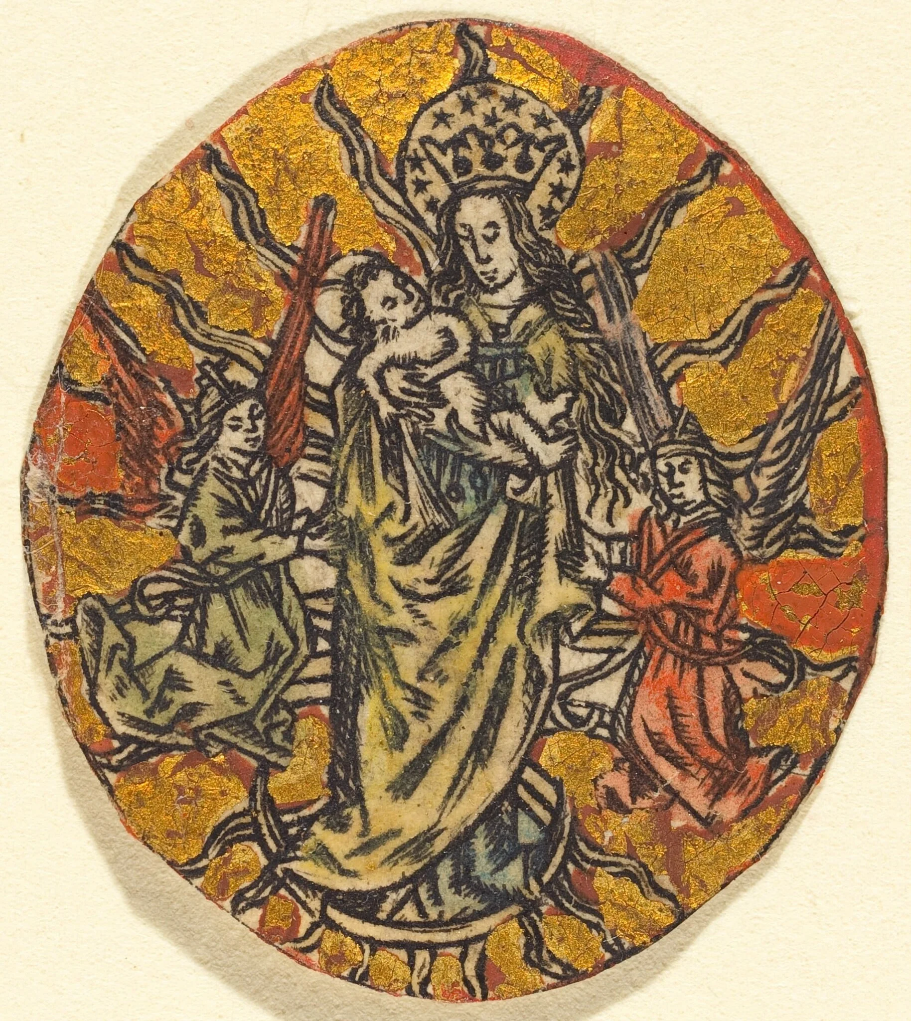 Madonna and Child, by German 15th Century, ink, 1470