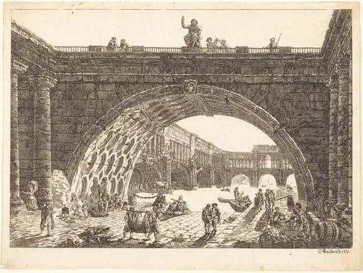 Architectural Fantasy of a Monumental Port