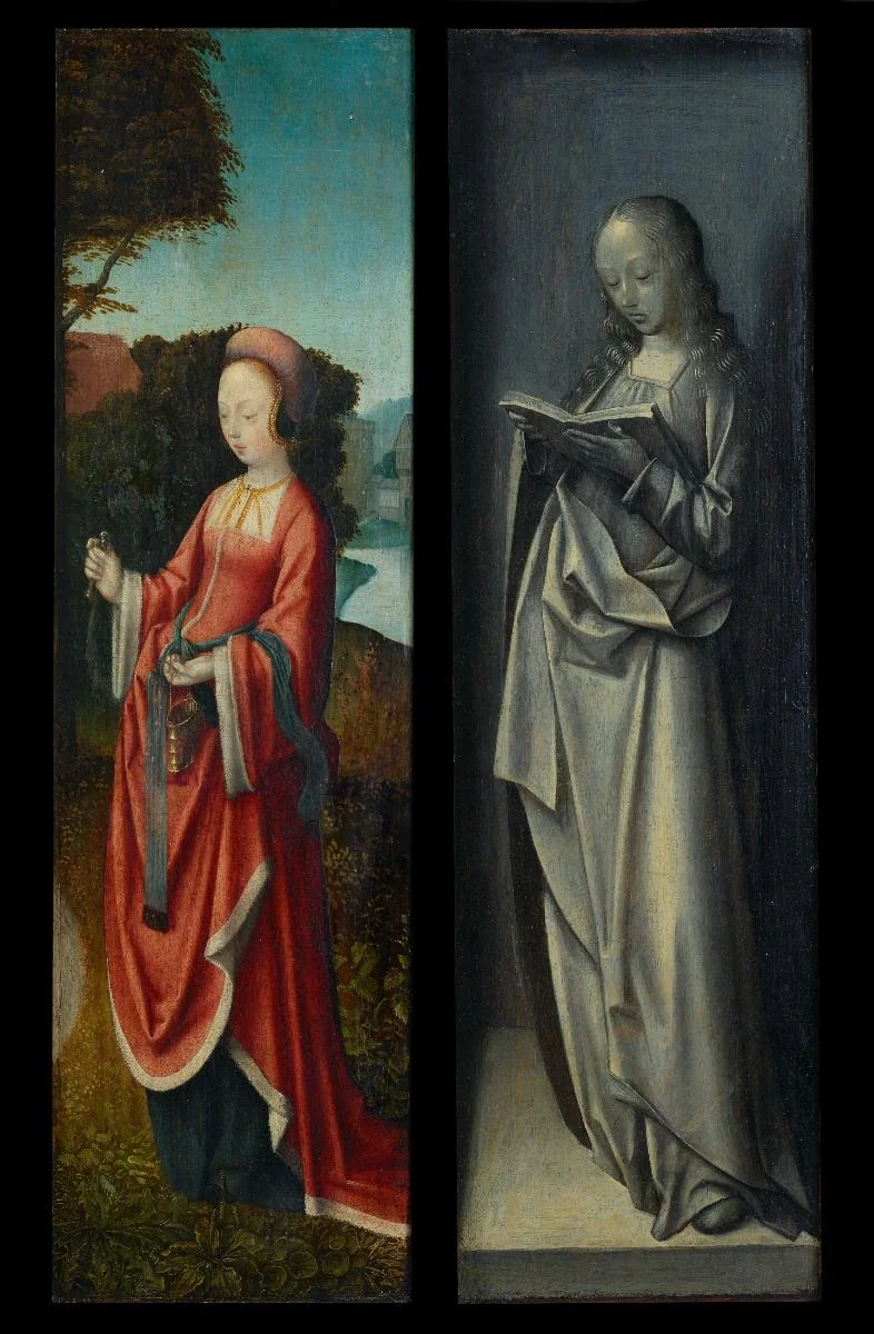 Rechter Flügel: St. Martha. Aussenseite: Verkündigungsmaria, by Unknown, oil, 1500