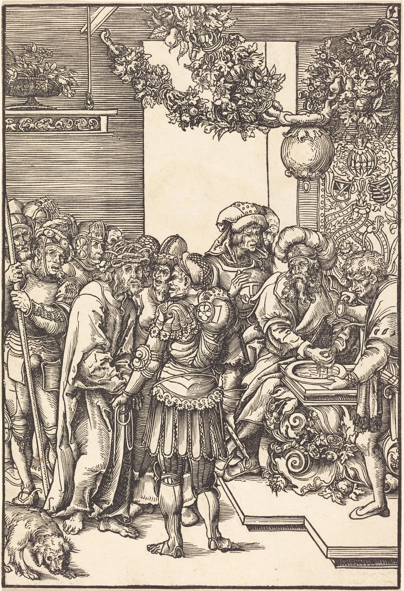Pilate Washing His Hands, by Lucas Cranach the Elder, ink, 1509