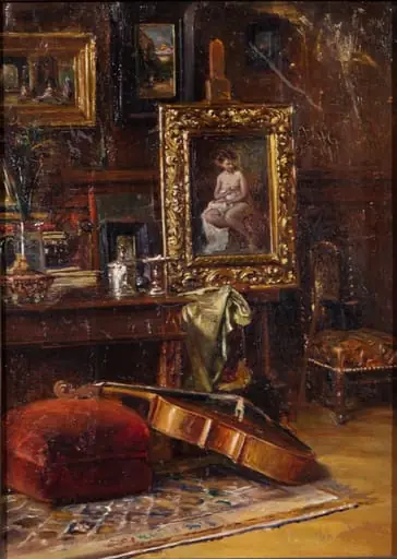 Interior cu violoncel