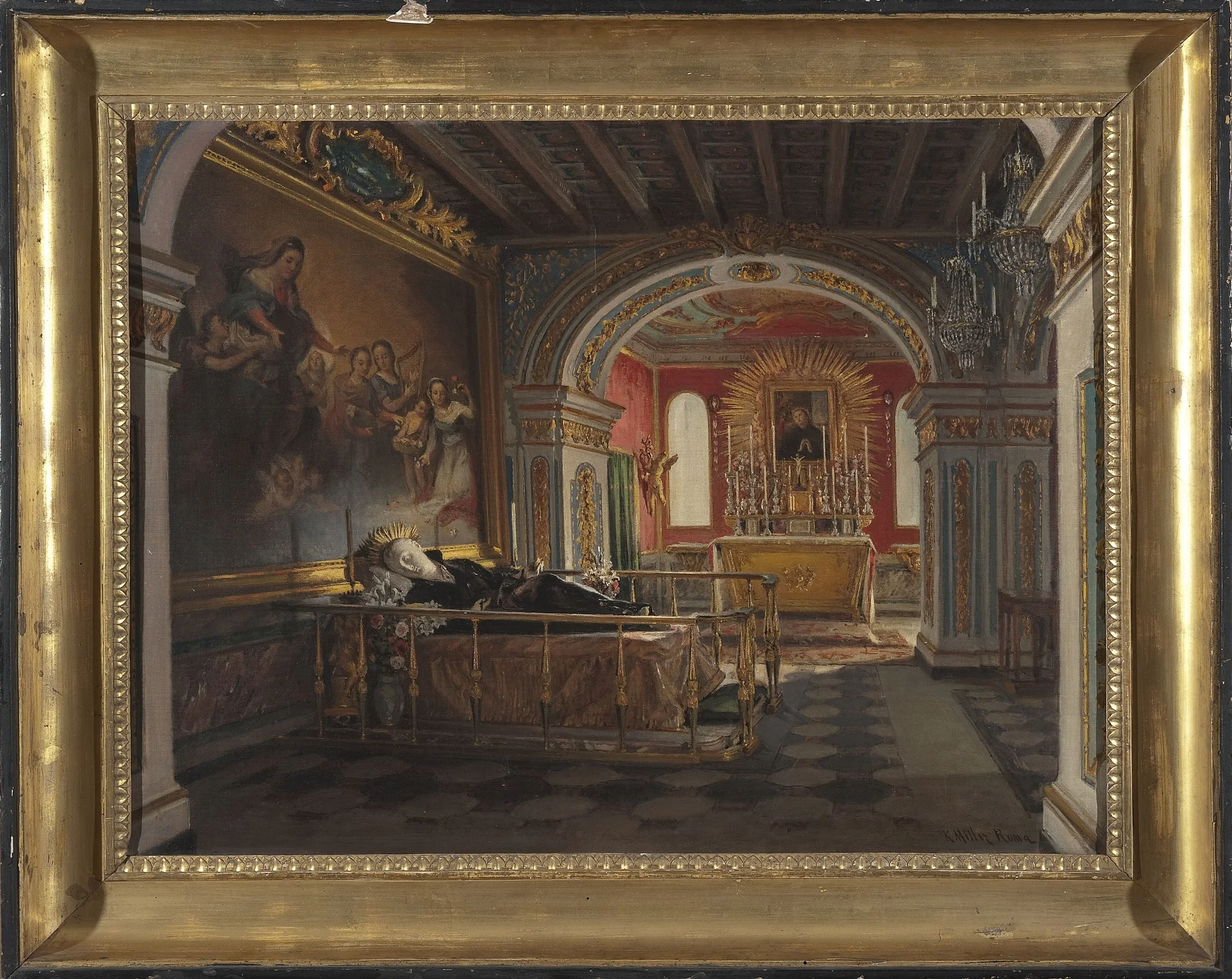 Interior of the chapel of Saint Stanislaus Kostka in Rome