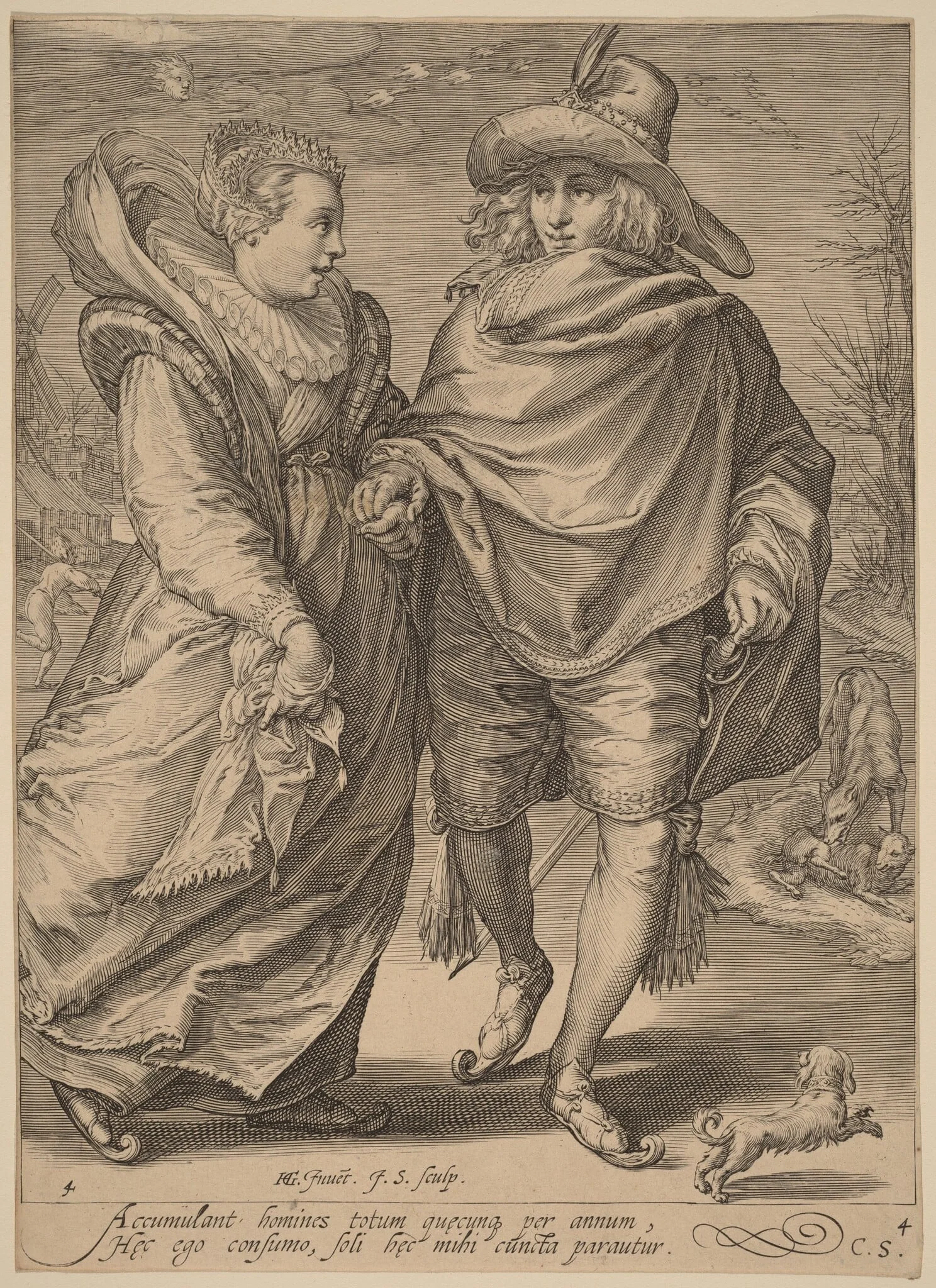 Winter, by Jan Pietersz Saenredam, ink, 1601