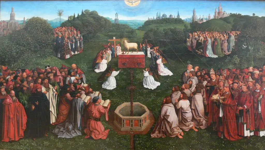 The Worship of the Mystic Lamb (Copy of the Ghent Altarpiece)
