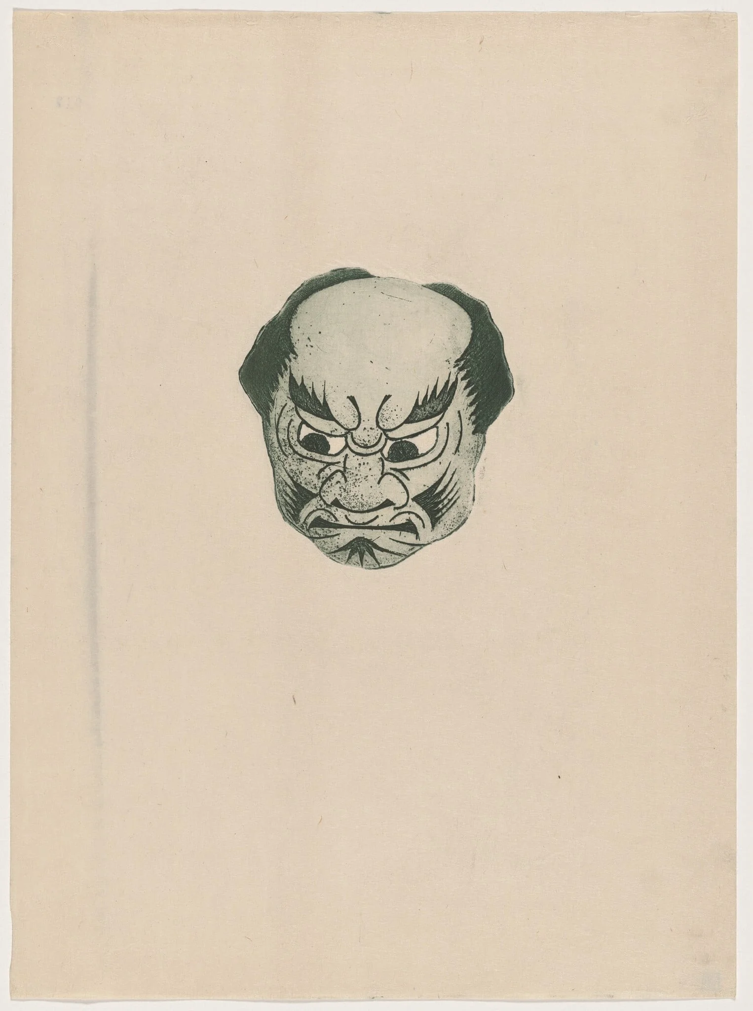 Masque, by Henri-Charles Guérard, ink, 1895