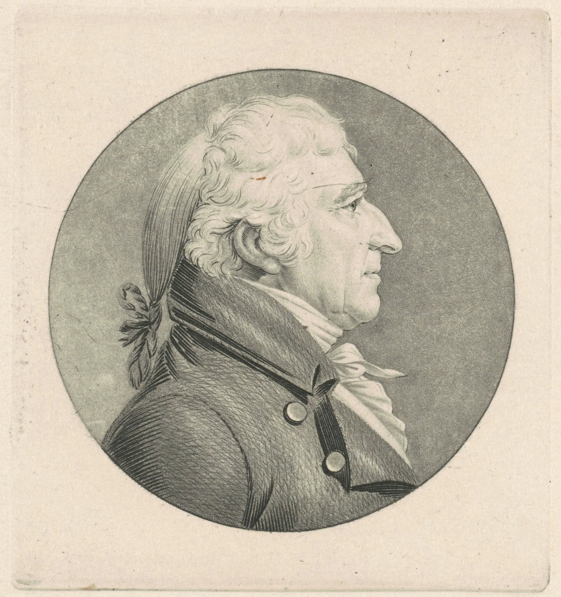 Joseph Whipple, by Charles Balthazar Julien Févret de Saint-Mémin, ink, 1801