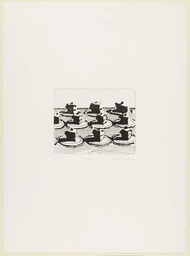 Untitled, by Wayne Thiebaud, ink, 1964